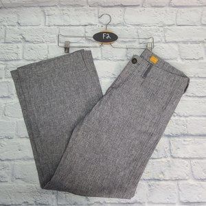 Pilcro & The Letterpress Gray Linen WIde Leg Pants